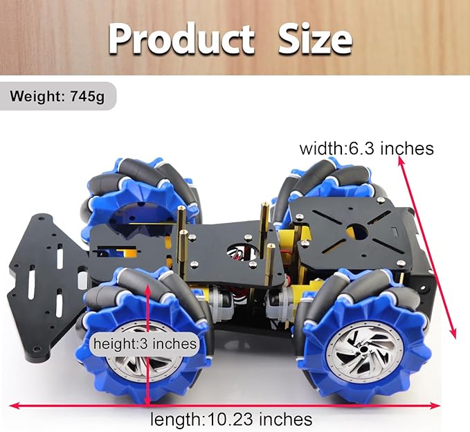 4WD Mecanum Wheel Smart Car Robot Chassis - Cokoino