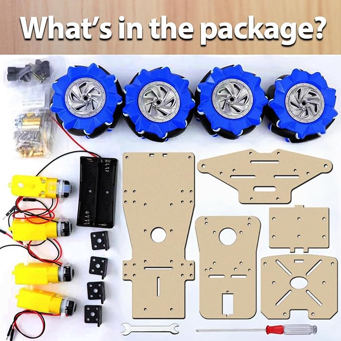 4WD Mecanum Wheel Smart Car Robot Chassis - Cokoino
