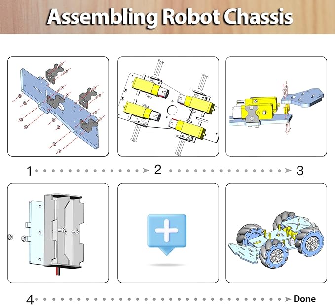 4WD Mecanum Wheel Smart Car Robot Chassis - Cokoino