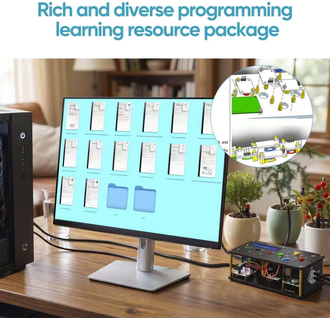Plant Watering System with Timer Alarm & Multiple Sensors, STEM Learning DIY Electronics Project Kit - Cokoino