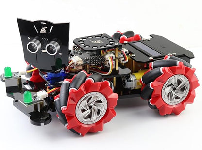 4WD Omni-Directional with Mecanum Wheels Robot Car Kit for Arduino, STEM Education Project Robot Car - Cokoino