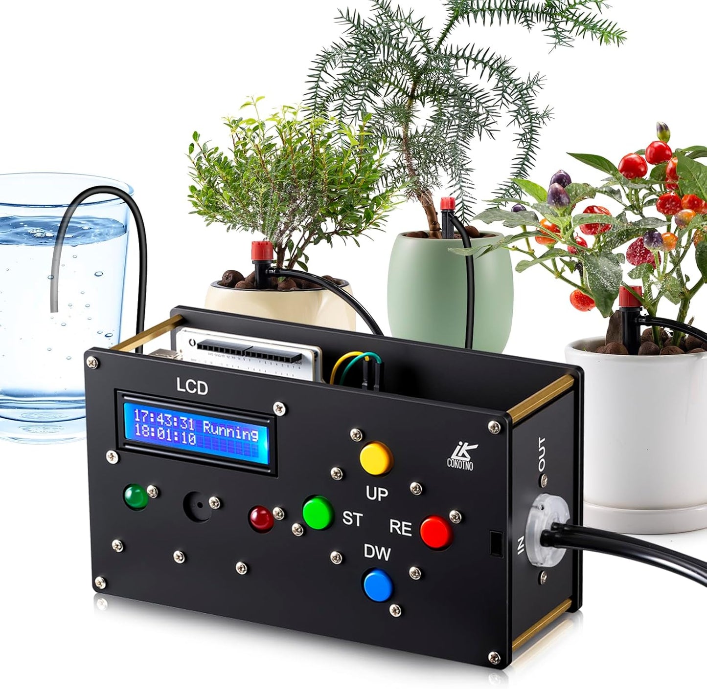 Plant Watering System with Timer Alarm & Multiple Sensors, STEM Learning DIY Electronics Project Kit - Cokoino