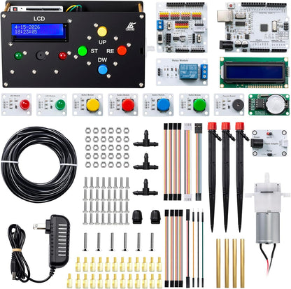 Plant Watering System with Timer Alarm & Multiple Sensors, STEM Learning DIY Electronics Project Kit - Cokoino