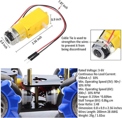 4WD Mecanum Wheel Smart Car Robot Chassis - Cokoino
