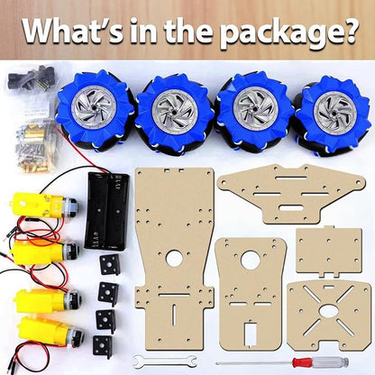 4WD Mecanum Wheel Smart Car Robot Chassis - Cokoino