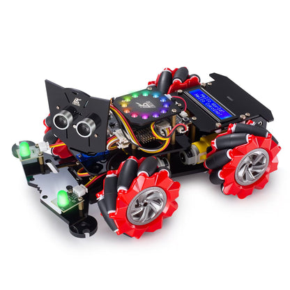4WD Omni-Directional with Mecanum Wheels Robot Car Kit for Arduino, STEM Education Project Robot Car - Cokoino