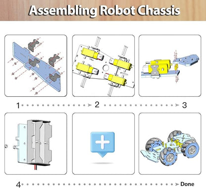 4WD Mecanum Wheel Smart Car Robot Chassis - Cokoino