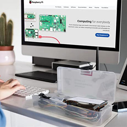 for Raspberry Pi GPIO Breakout, T-Type GPIO Expansion Board+830 Points Solderless Breadboard+65pcs Jumper Cables+40pin Rainbow Ribbon Cable - Cokoino